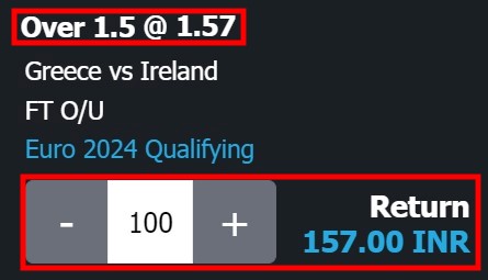 over under 1.5 meaning in soccer betting over outcome